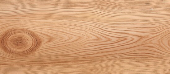 Naklejka premium A detailed close up view of a light oak wood surface, showcasing the natural grain and texture of the wood.