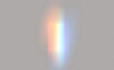 Rainbow light effect. Dispersion of beam. Sun light effect for immersion in atmosphere.