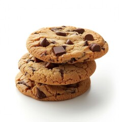 Realistic photo with a set of cookies on a white background