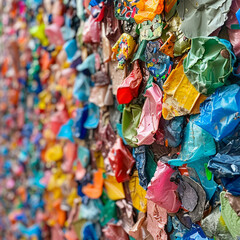 Plastic transformed into biodegradable form - obrazy, fototapety, plakaty
