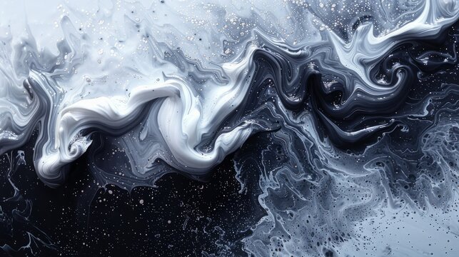 Liquid background, liquid painting abstract texture, mixture of dark acrylic colors