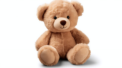 Obraz premium Teddy bear isolated on white background. 3D illustration.