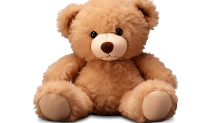 Teddy bear isolated on white background with clipping path. Close up.