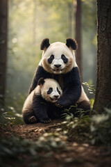 Panda. AI generated