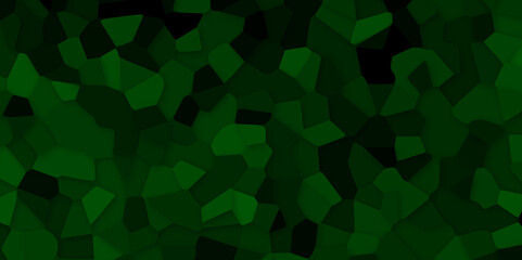 Abstract dark green stained glass background pattern .dark green stained glass window art background .seamless pattern with 3d shapes vector vintage design .