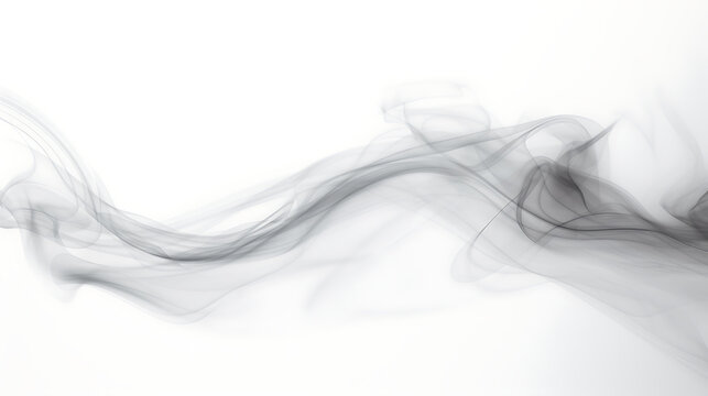 Abstract black smoke on a white background. Texture fog. Design element. The concept of aromatherapy.
