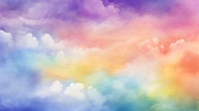 Sky and cloud background with a pastel colored gradient, nature abstract background