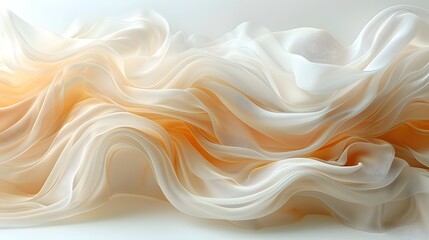 white silk flowing with golden light