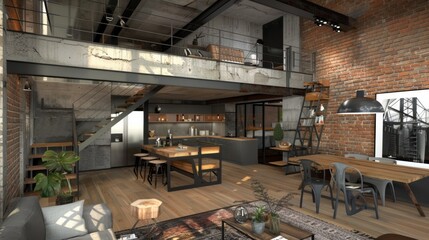 Naklejka premium Shopping Mall Building Exterior view at night. 3d render, 3d building, home exterior, mosque, shool, image AI, footbol stadion.