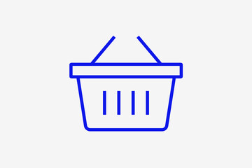 Fototapeta premium basket illustration in line style design. Vector illustration.