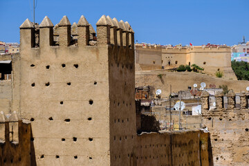 Borj nord castle from the city walls, Fez, morocco, africa © Tolo