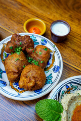cauliflower fritters whit tahini sauce, Fez, morocco, africa