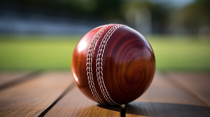 Leather cricket ball background image
