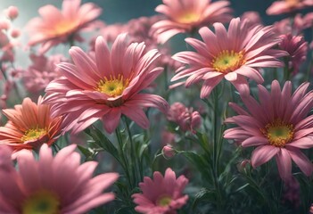 pink and yellow flowers