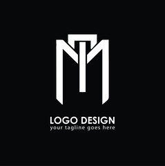 Obraz premium MT TM Logo Design, Creative Minimal Letter TM MT Monogram