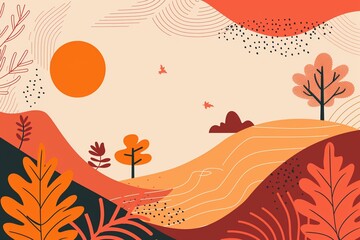 Celebrate the beauty of change with a dynamic autumn-inspired wallpaper.
