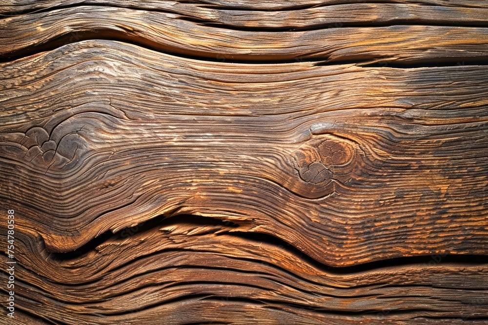 Wall mural Textured Wooden Surface with Elegant Swirl Patterns and Rich Grains - High Resolution Background