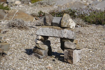 Steinmaennchen auf Prasonisi bei Rhodos