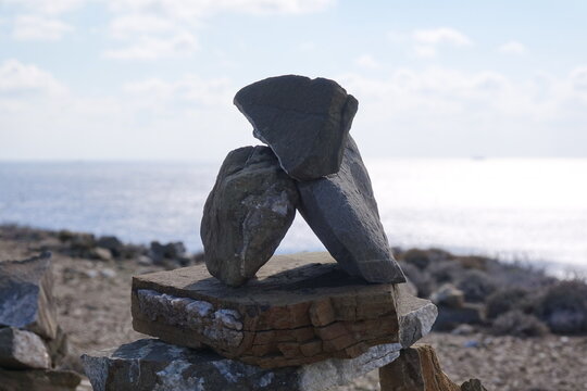 Steinmaennchen auf Prasonisi bei Rhodos