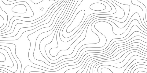 Fototapeta premium Topographic map background geographic line map pattern .panorama view black color wave curve lines .geographic mountain relief abstract grid .the concept map of a conditional geography map .