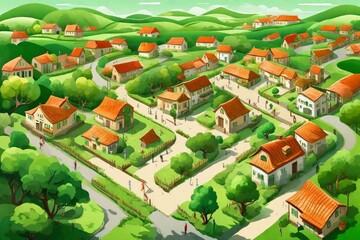 houses on the road