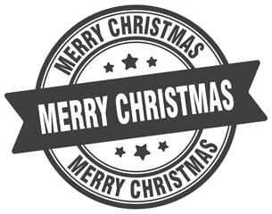 merry christmas stamp. merry christmas label on transparent background. round sign