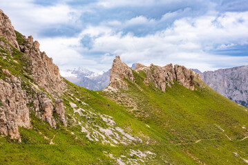 Mountain summer landscape in Dolomite alps