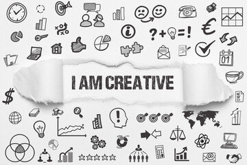 Naklejka premium I am creative