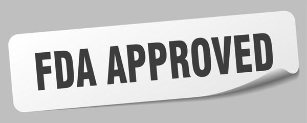 fda approved sticker. fda approved label