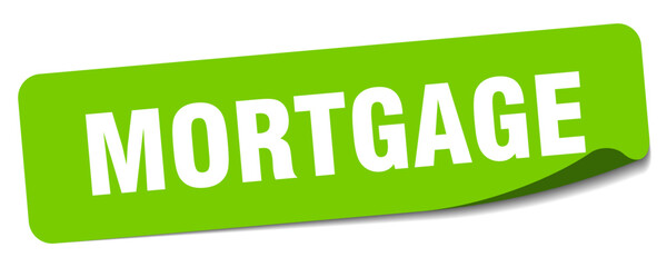 mortgage sticker. mortgage label