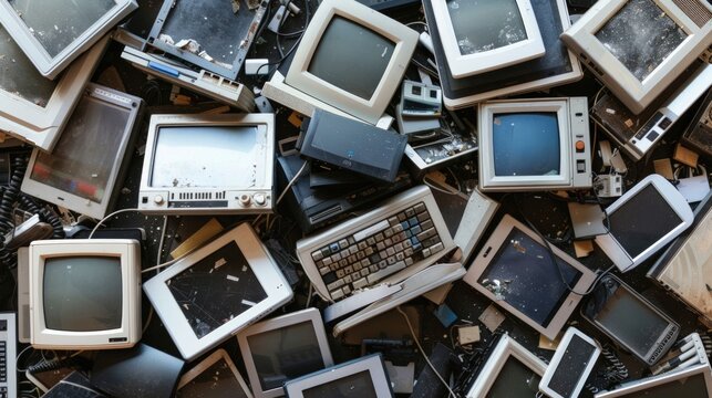 Unused used electronic devices will be collected and recycled. Generate AI image