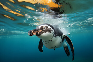 Humboldt Penguin Swimming Underwater