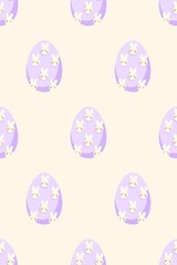 Easter Egg Delight: Seamless Patterns with Pink and Blue Balls, Diamonds, and Vibrant Spring Elements in a Colorful Celebration Vector Set