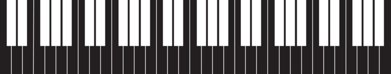 Piano icon in Fill Style. Piano keyboard sign, musical instrument pictogram. Classical music, pianoforte melody, jazz show and performance, piano keys and sound isolated on transparent background.