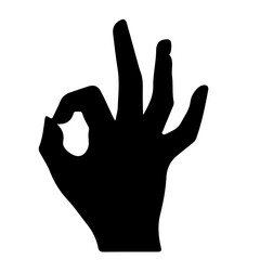 silhouette of a hand sign