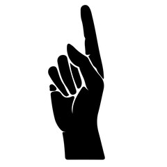 silhouette of a hand sign
