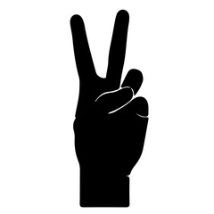 silhouette of a hand sign