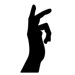 silhouette of a hand sign