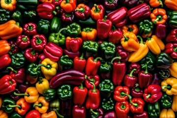 Fototapeta na wymiar red and yellow peppers