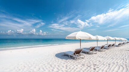 Beautiful tropical beach in Maldives - boost up color processing style