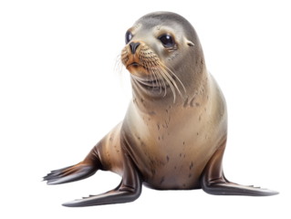 seal cutout isolated on transparent png background	