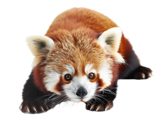 red panda cutout isolated on transparent png backgroung