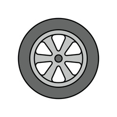 Fototapeta premium wheel icon vector template design flat and simple