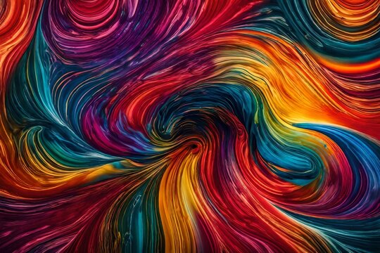 abstract fractal background, Dive into a world of vibrant color with a captivating image featuring a color ink water rainbow background blend abstract cloud paint swirl burst