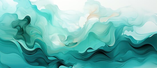 Alcohol ink abstract background. Blue and turquoise liquid texture.