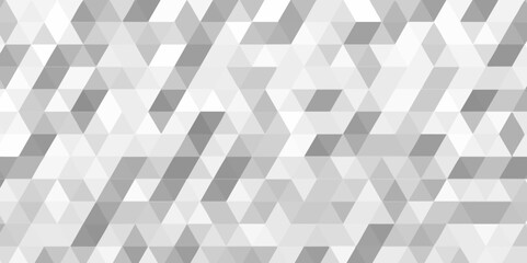 Abstract white and gray seamless geometric low polygon pattern .geometric wall tile polygonal pattern design .abstract small mosaic tringles vector illustration ,business design template .