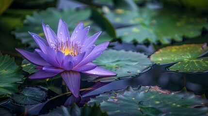 Purple lotus flower