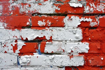 Whitewashed Brick Wall with Lime Splash, Retro Advertising Background