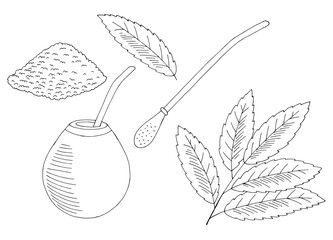 Mate set graphic black white sketch isolated illustration vector