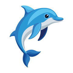 Dolphin isolated illustration on white background
